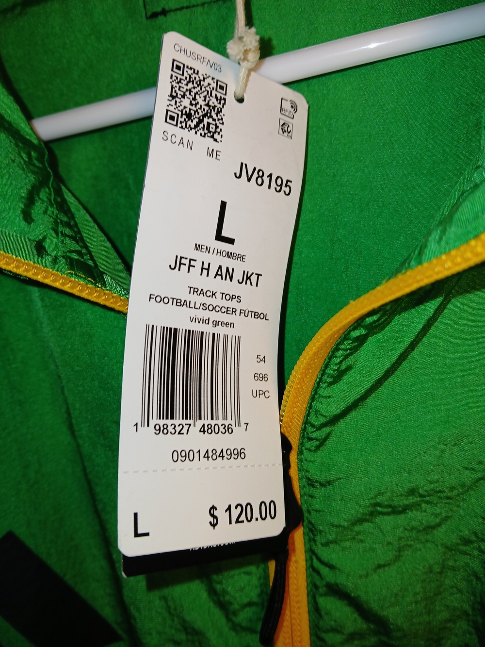 Adidas Jamaica x Bob Marley Home Anthem Jacket Men’s Size L Vivid Green JV8195 - Picture 3 of 7